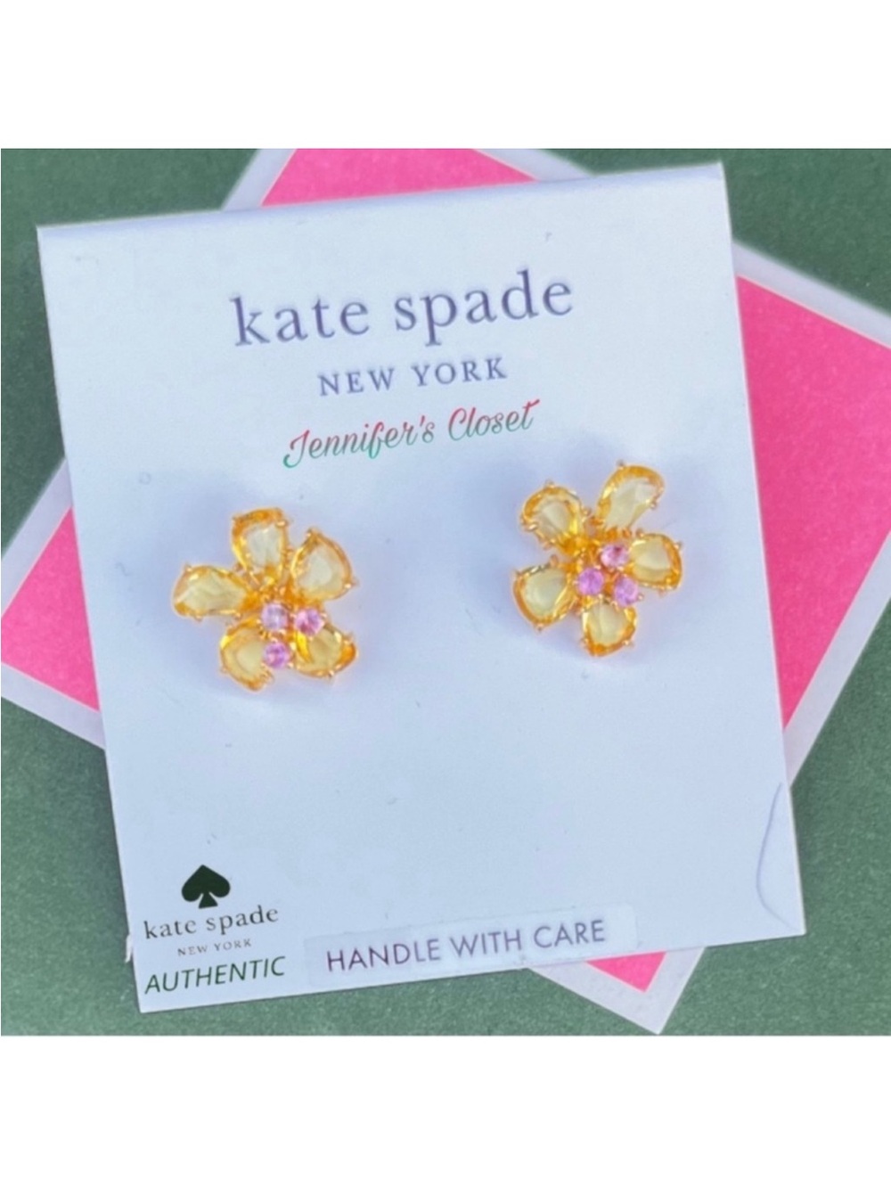 Kate Spade Cz. Flower Stud Earrings / NWT